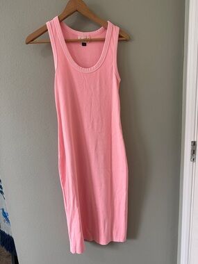 Universal Thread Pink Ribbed Tank Midi Dress